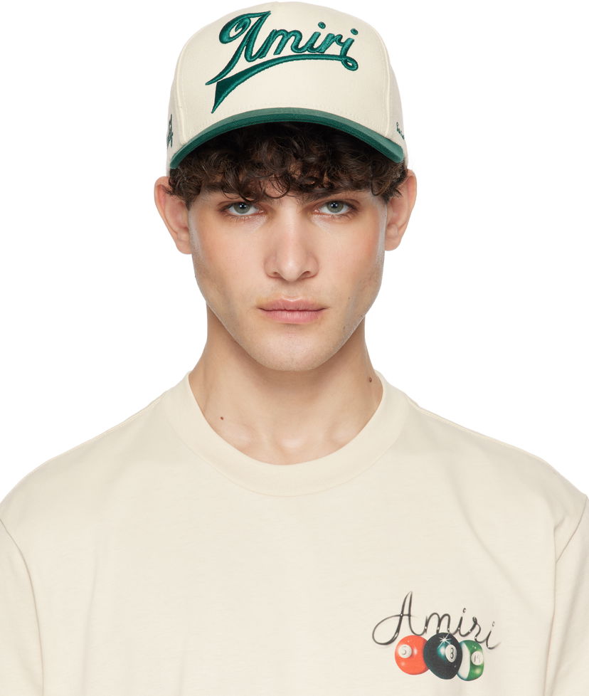 Шапка с козирка AMIRI Two Tone Canvas Cap Бяло | AMHACP1037