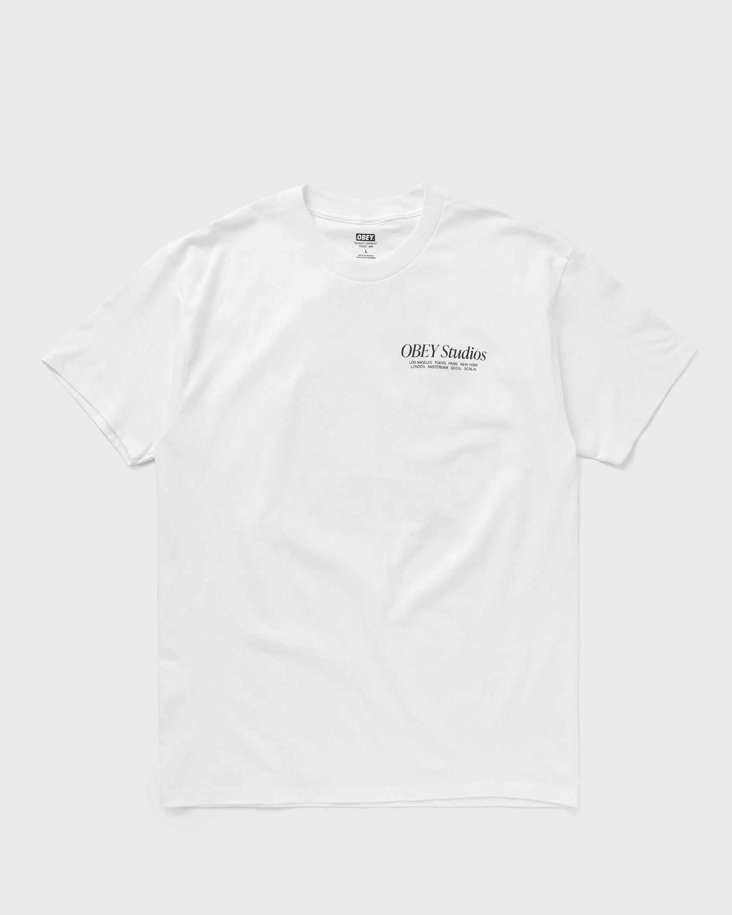 Тениска OBEY Studios Tee Бяло | 165263772-WHT, 0
