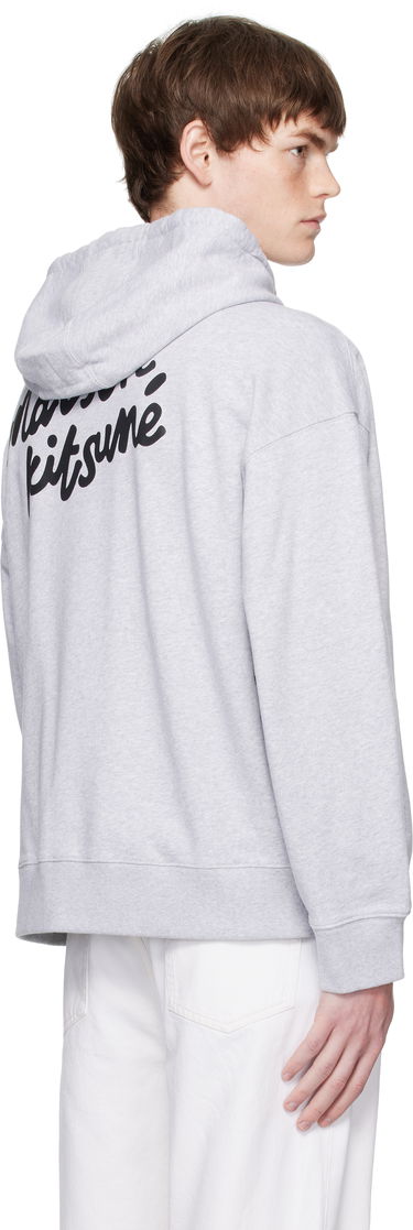 Суитчър MAISON KITSUNÉ Maison Kitsuné Handwriting Oversize Hoodie Сиво | PM00704KM0340, 2