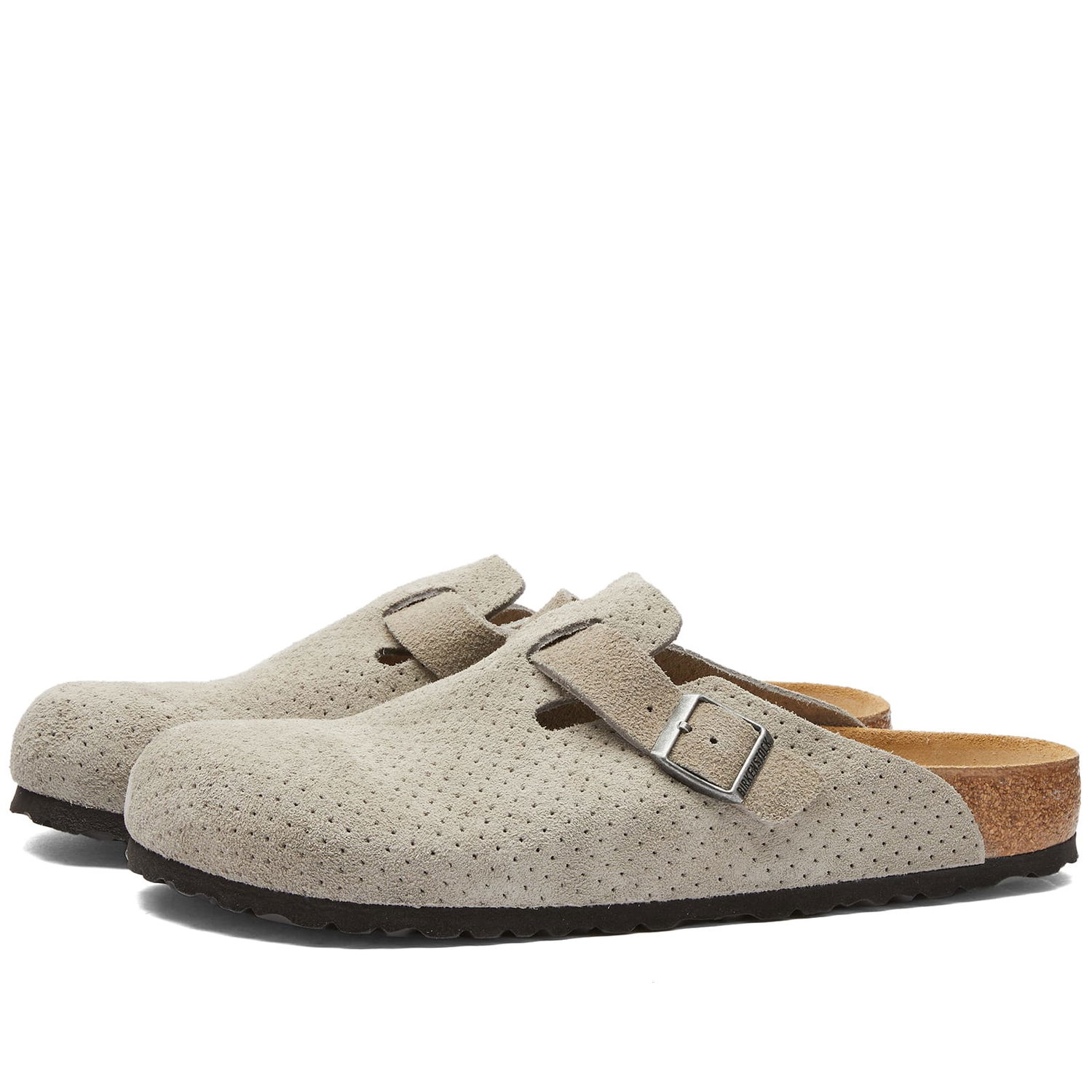 Кецове и обувки Birkenstock Boston Stone Coin Embossed Dots Сиво | 1027040, 0