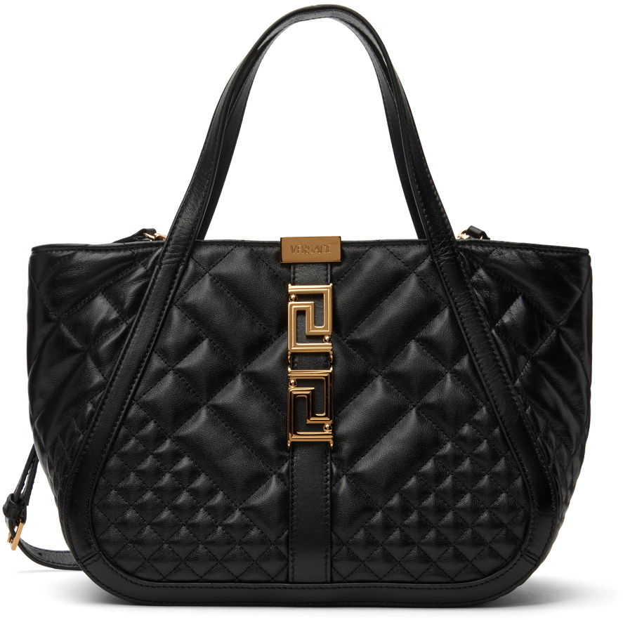 Голяма пазарска чанта Versace Greca Goddess Tote Черно | 1009438_1A08569, 0