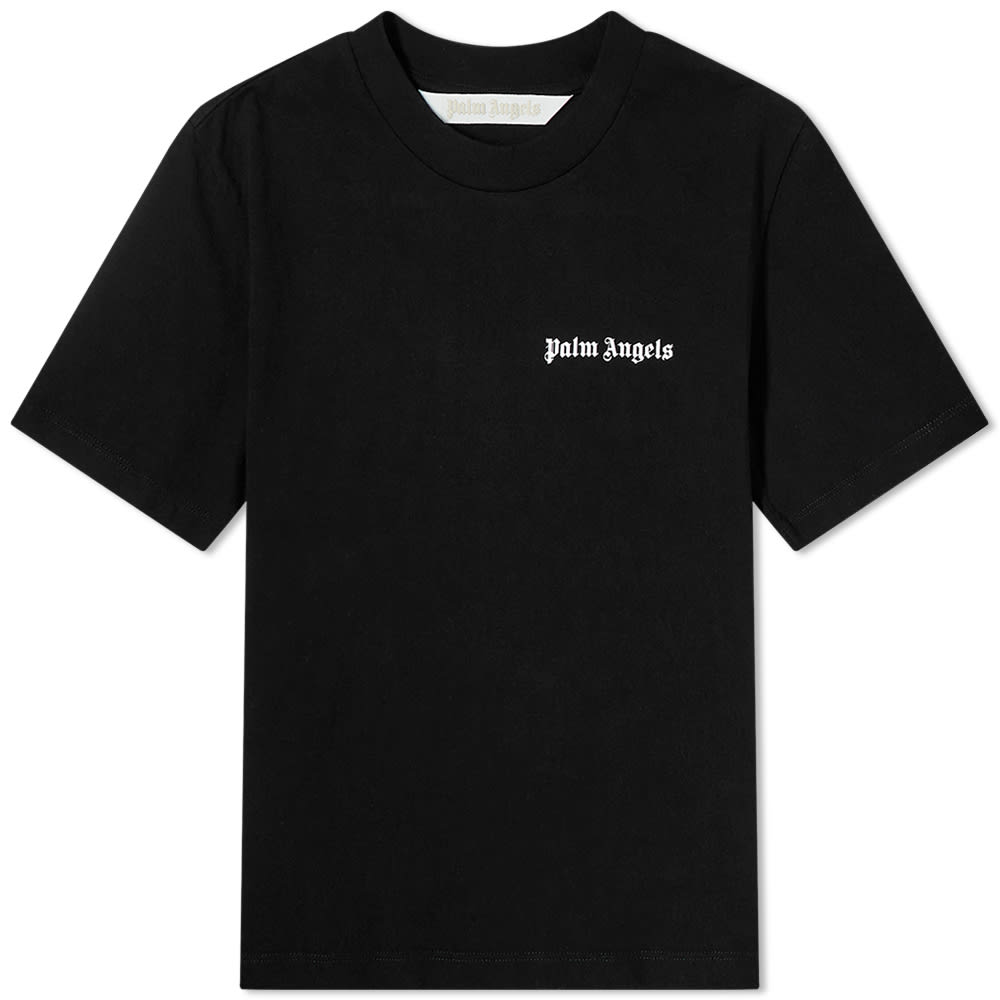 Тениска Palm Angels Classic Logo Fitted Tee Черно | PWAA044S22JER0031001, 0