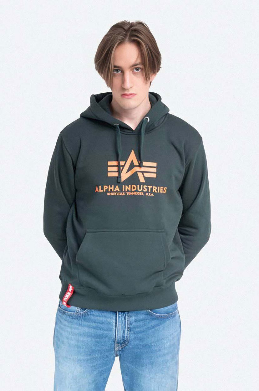 Суитчър Alpha Industries Sweatshirt With Print Зелено | 178312.353