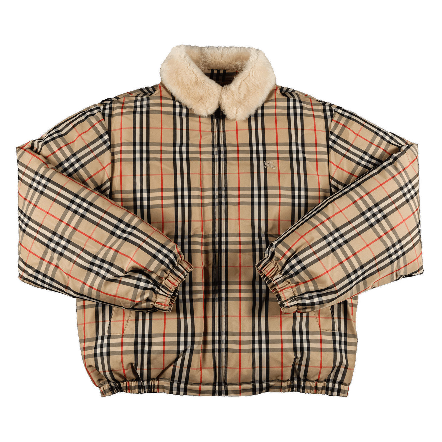 Яке Supreme Burberry x Shearling Collar Down Puffer Jacket Бежово | SS22J33 BEIGE, 0