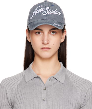 Шапка с козирка Acne Studios Logo Cap Сиво | C40398-, 0