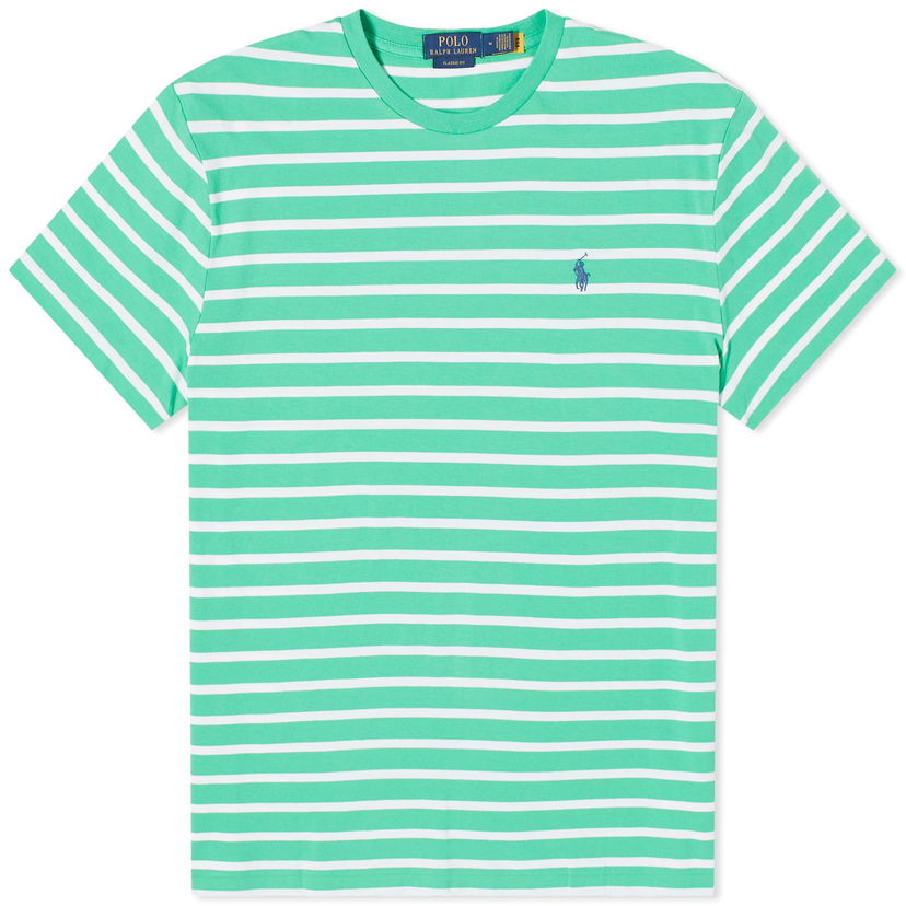 Тениска Polo by Ralph Lauren Stripe T-Shirt Kelly Green/White Зелено | 710934662005