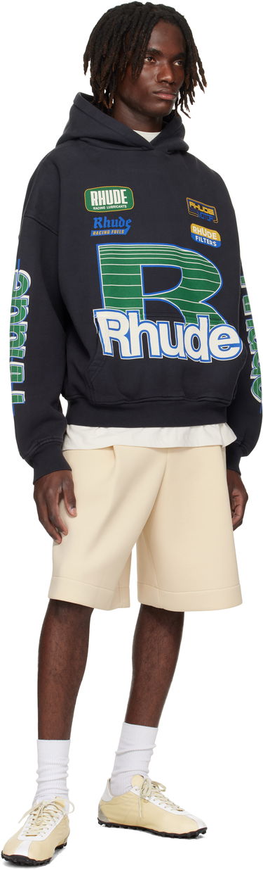 Суитчър Rhude Rhude Roadway Racing Hoodie Черно | RHPF25HO08012, 3