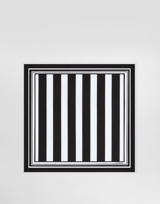 Dolce & Gabbana Striped Silk Twill Square Scarf