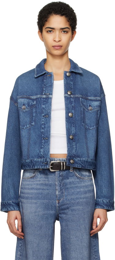 Яке rag & bone Rag & Bone Miramar Fleece Trucker Jacket Синьо | WCW24H40038203, 0