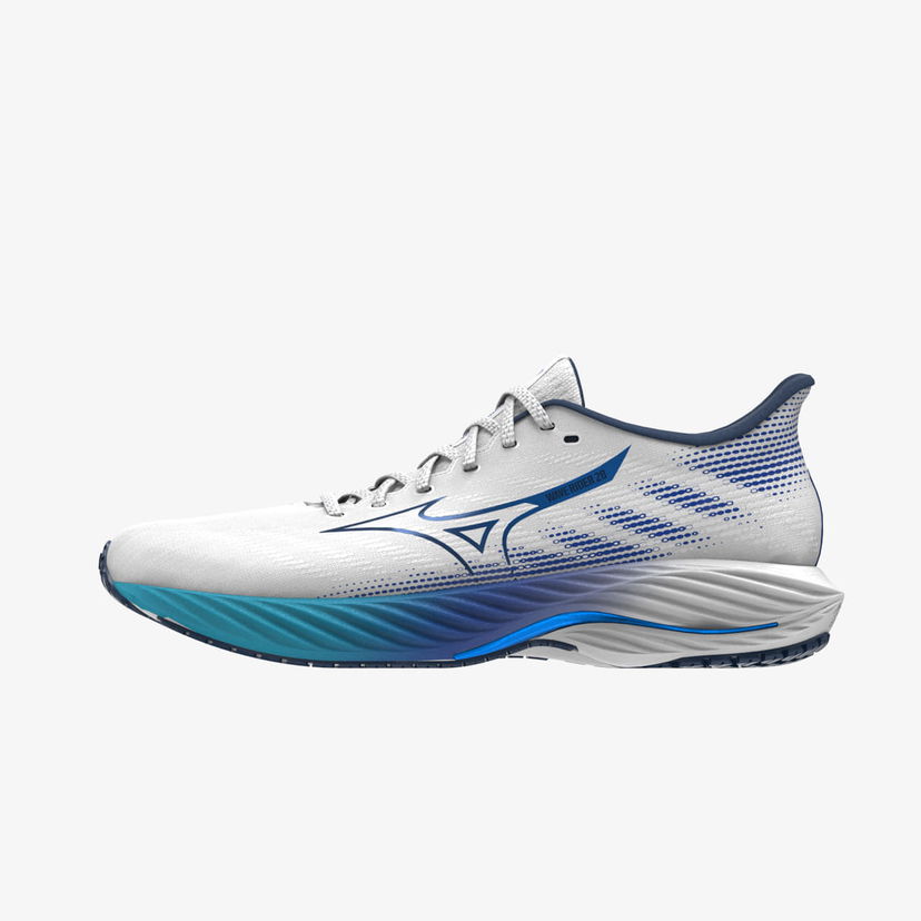 Кецове и обувки Mizuno Wave Rider 28 White/ Estate Blue/ Mugen Blue Бяло | J1GC240301