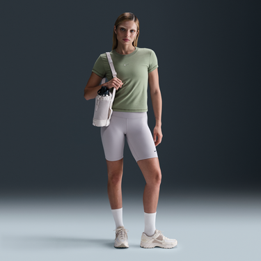 Тениска Nike Sportswear Chill Knit Cropped Slim-Fit T-Shirt Зелено | HV6525-370, 3