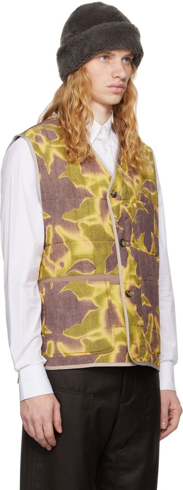Жилетка Paul Smith Paul Smith Photogram Leaves Print Quilted Vest Зелено | M1R-134Z-N02490-10, 1