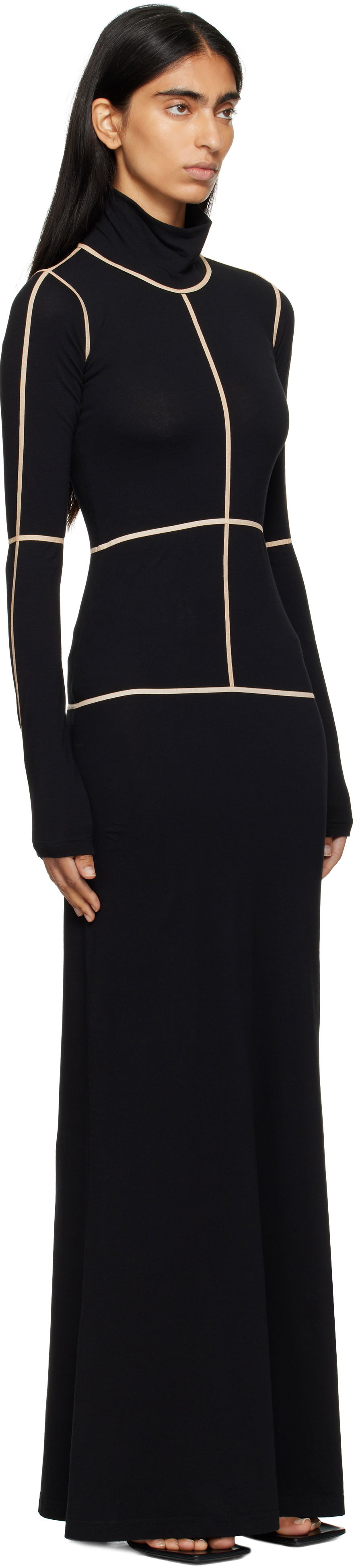 Pокля Maison Margiela MM6 Maison Margiela Taped Seam Maxi Dress Черно | S52DG0028 M20125, 1