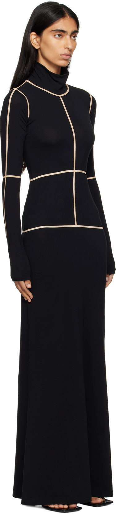 Pокля Maison Margiela MM6 Maison Margiela Taped Seam Maxi Dress Черно | S52DG0028 M20125, 1