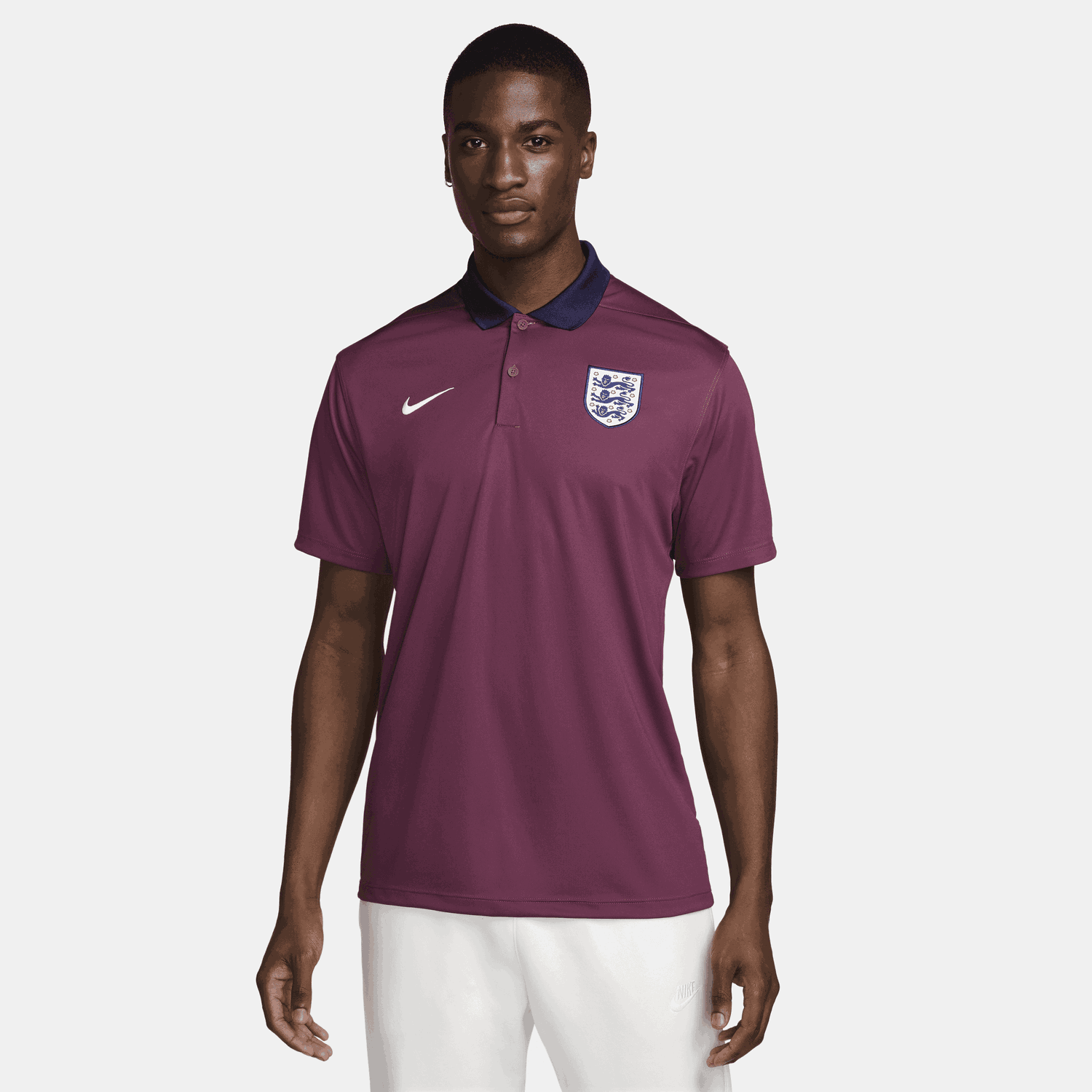 Поло тениска Nike Dri-FIT England Victory Бургунди | FZ5948-655, 0