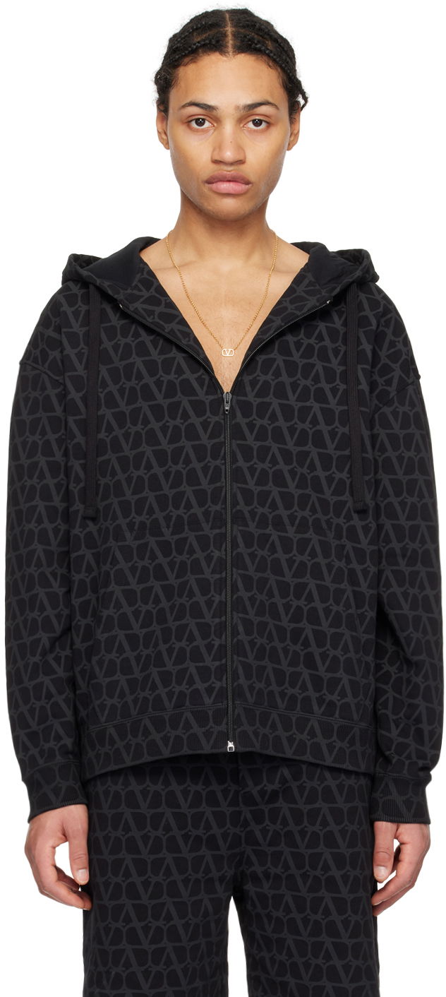 Суитчър Valentino Iconographe Hoodie Черно | 4V3MF27K9VU, 0