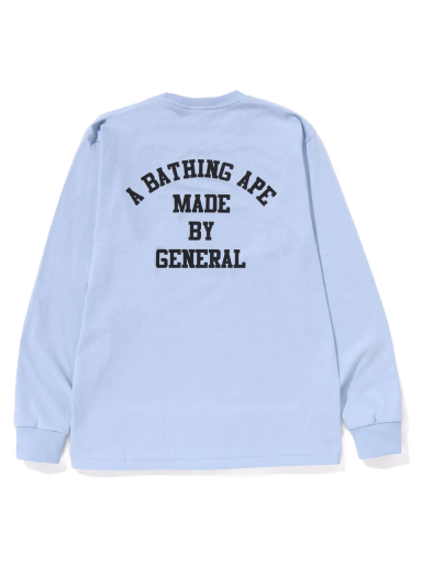 Тениска BAPE A Bathing Ape Lettered L/S Tee Синьо | 1J30-111-013