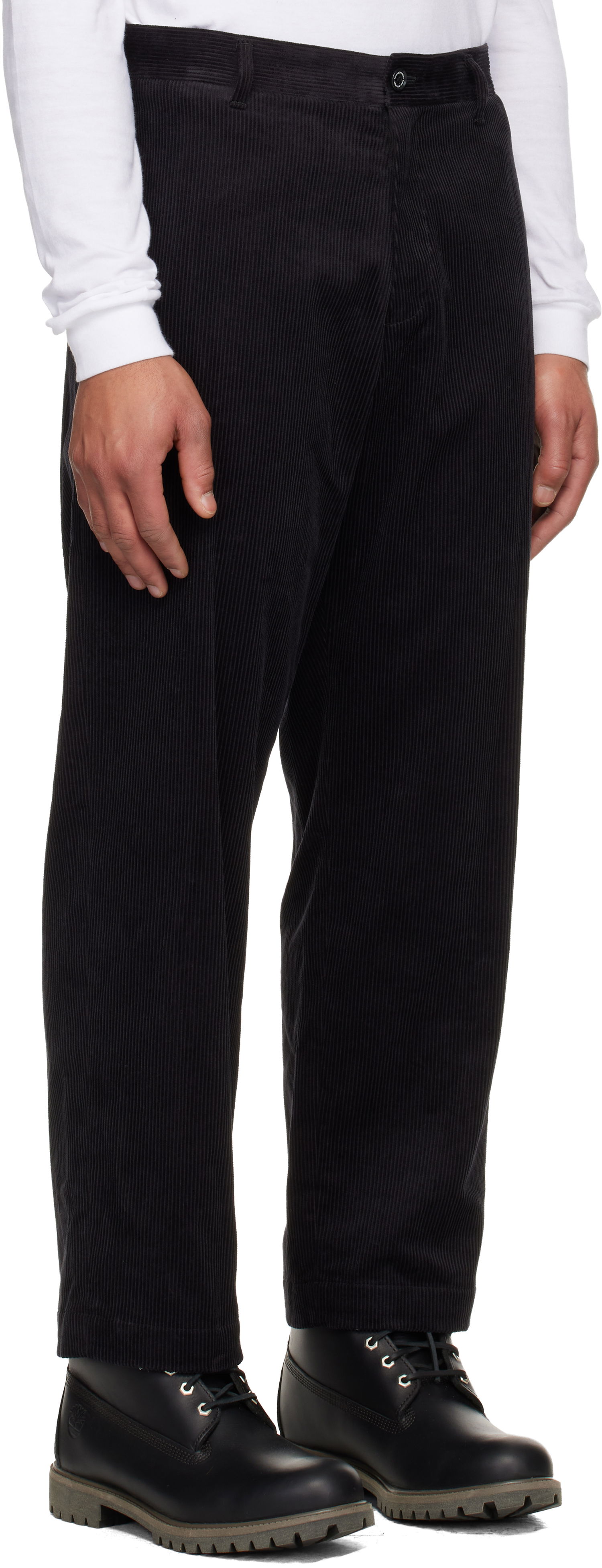 Панталони Neighborhood Corduroy Plain Trousers Черно | 252ZANH-PTM05, 1
