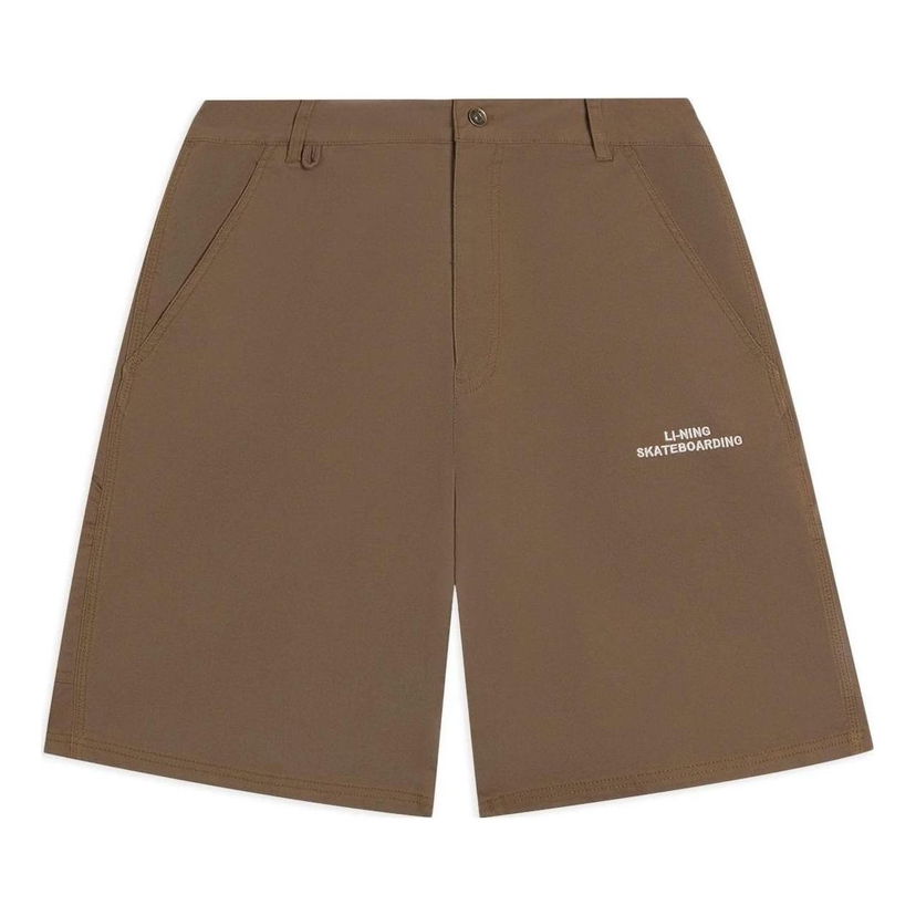 Къси панталони Li-Ning Skateboarding Logo Embroidery Shorts Кафяво | AKSS835-1