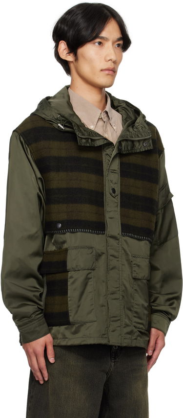 Яке Andersson Bell Andersson Bell Check Layered Hooded Jacket Зелено | awa717u, 1