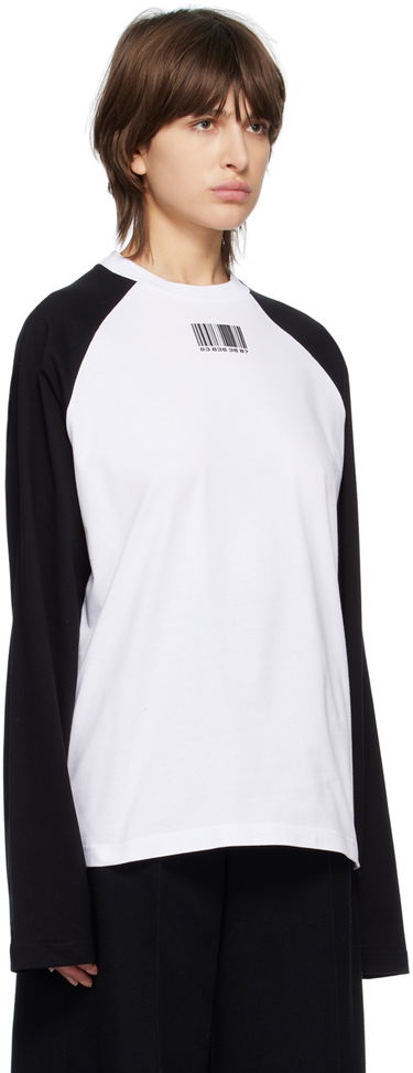 Тениска VETEMENTS Barcode Long Sleeve T-Shirt Бяло | VL16LS140B, 1