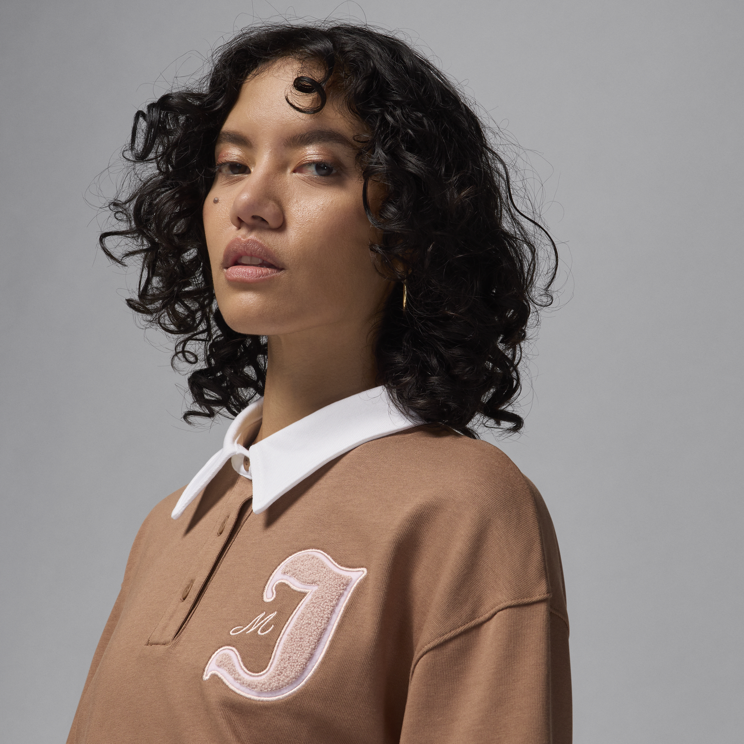 Поло тениска Jordan Long Sleeve Top Кафяво | FV7182-223, 1