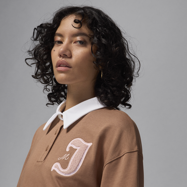 Поло тениска Jordan Long Sleeve Top Кафяво | FV7182-223, 1