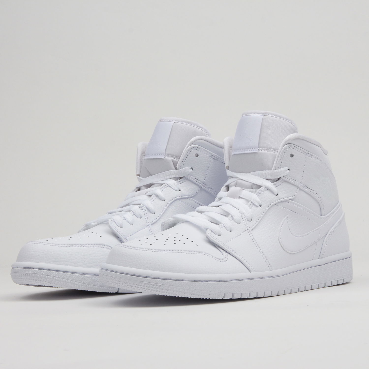 Кецове и обувки Jordan Air Jordan 1 Mid "Triple White" Бяло | 554724-129, 1