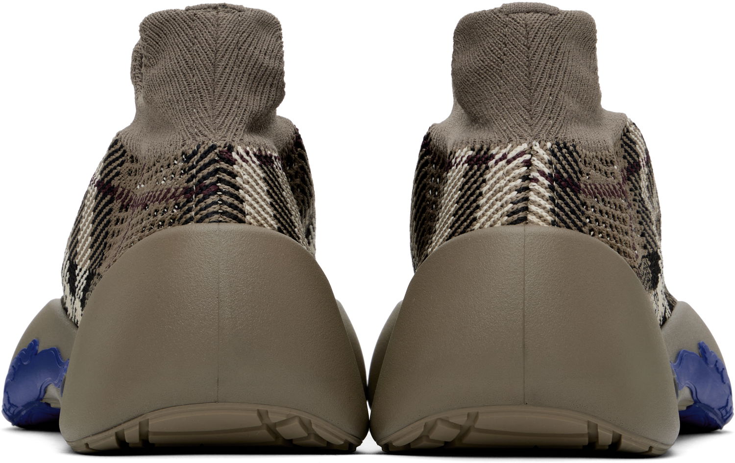 Облекло Burberry Burberry Check Knit Neptune Кафяво | 8101906, 1