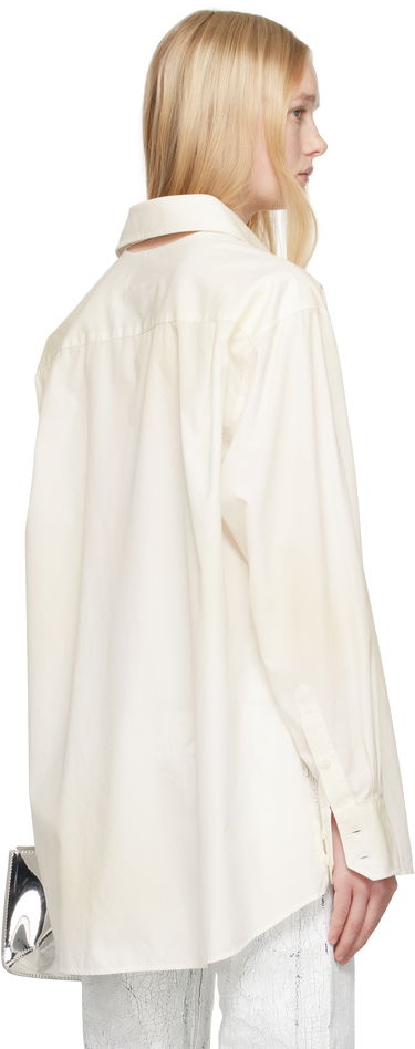 Риза Maison Margiela MM6 Maison Margiela Cotton Poplin Long Sleeve Shirt Бяло | S62DT0035 M35458, 2