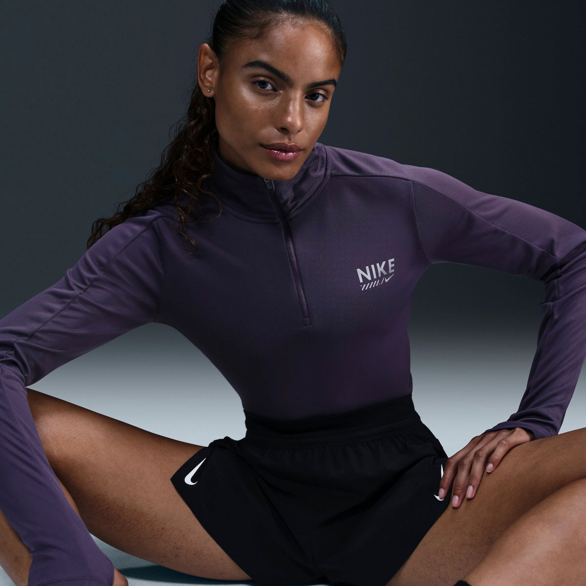 Тениска Nike Running Half-Zip Top Лилаво | hm4329-573, 1