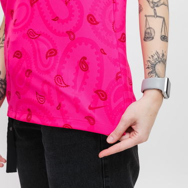 Поло тениска Nike Paisley Print Polo Shirt Розово | DH1982-642, 4