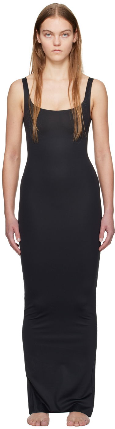 Pокля SKIMS SKIMS Body Tank Long Slip Maxi Dress Черно | SL-MAX-4112, 0