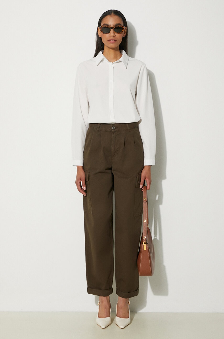 Карго панталони Carhartt WIP Collins High Waist Cargo Pants Кафяво | I029789.63GD, 1