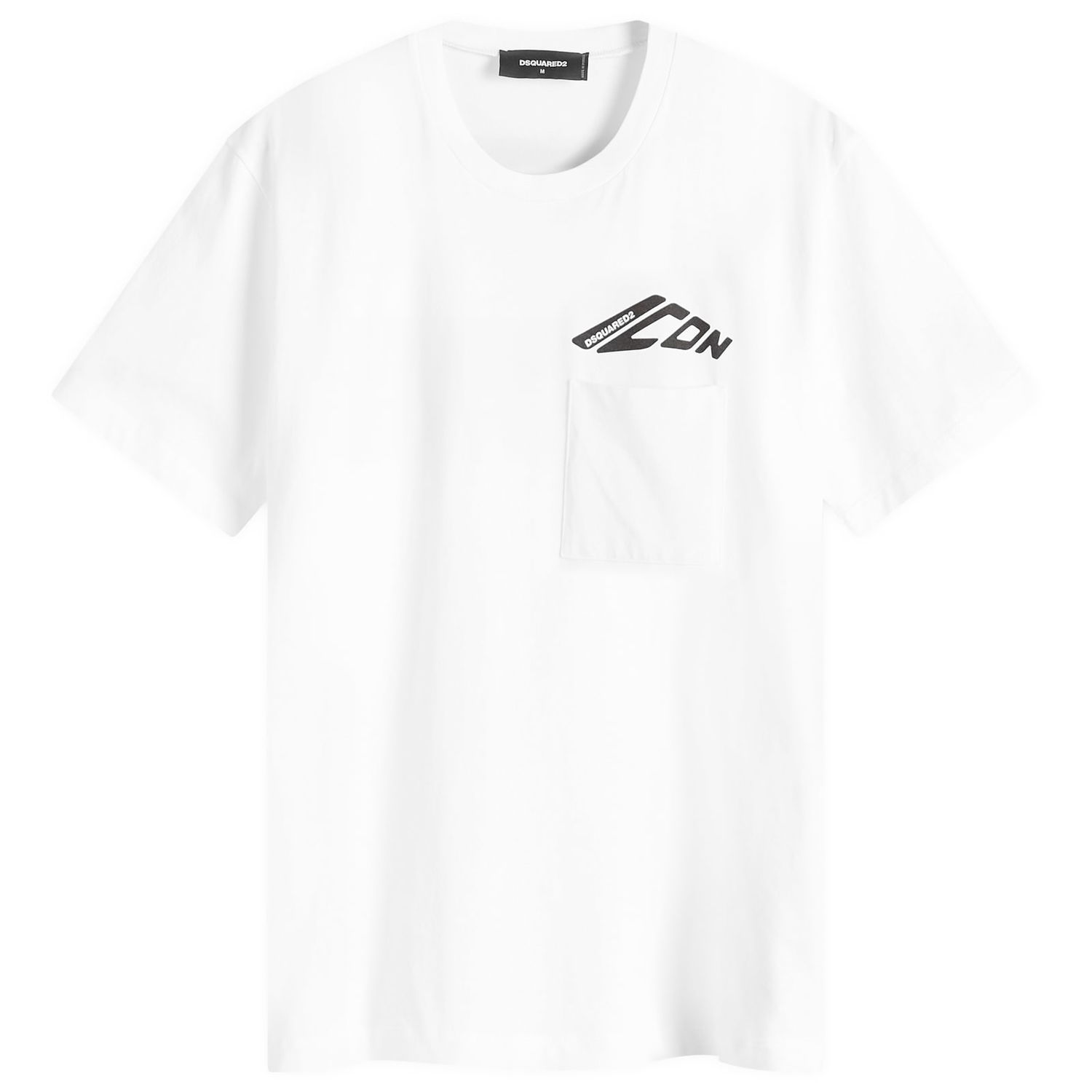 Тениска DSQUARED2 New ICON Pocket T-Shirt, Size Large Бяло | S79GC0097-D20033-100, 0