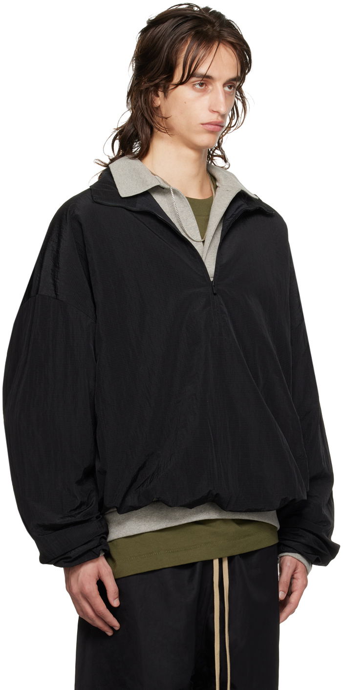 Ветровка Fear of God Fear of God ESSENTIALS Half-Zip Pullover Jacket Черно | 202BT244710F, 1