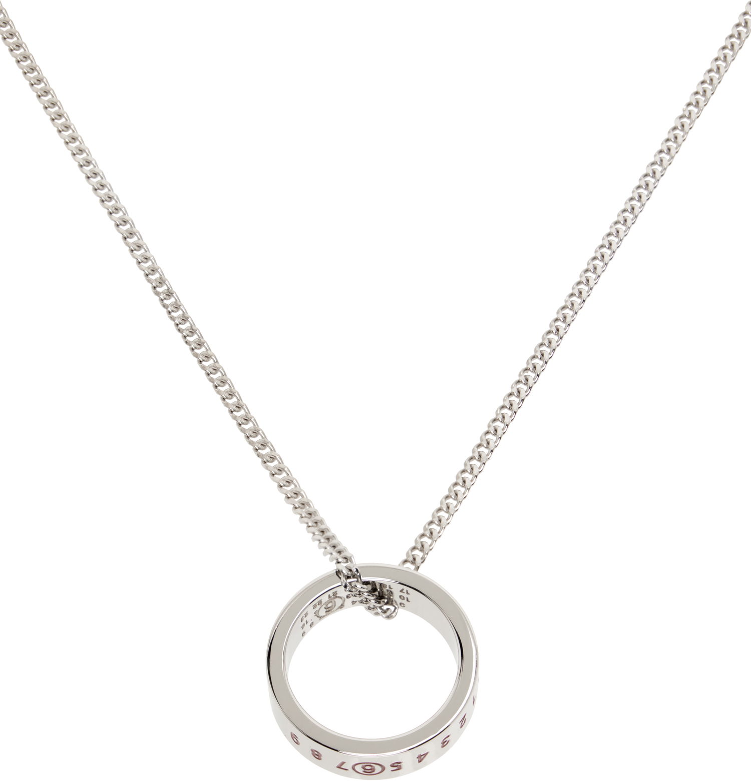 Колие Maison Margiela MM6 Maison Margiela Minimal Logo Pendant Ring Necklace Металик | SM6UU0048 P7351, 1