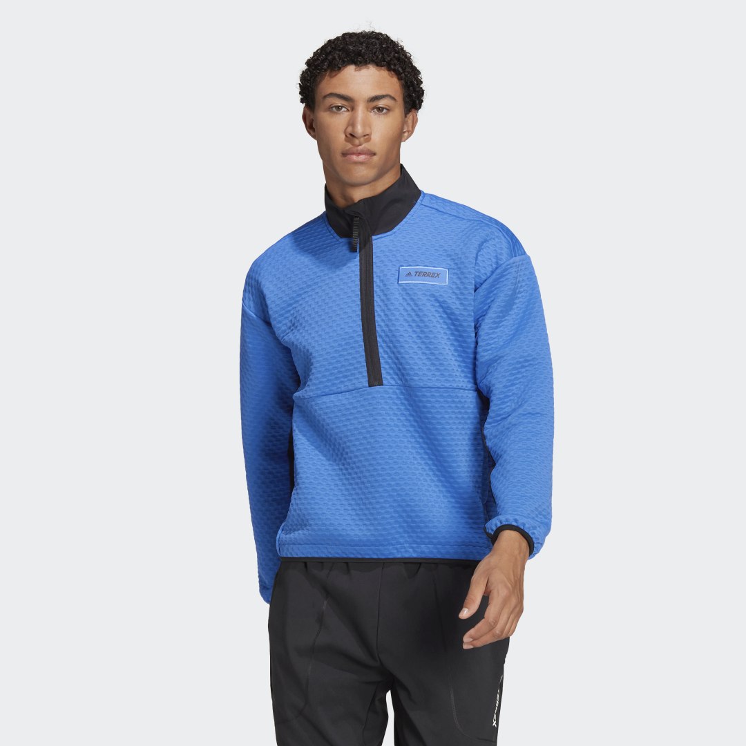 Яке adidas Performance Terrex Hike Half-Zip Fleece Jacket Синьо | H48995, 0