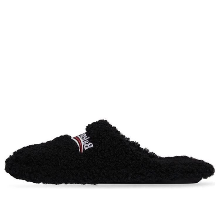 Кецове и обувки Balenciaga Furry Slides Черно | 694799W2DO11096, 0