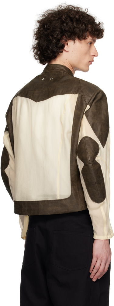 Яке Andersson Bell Andersson Bell Faux-Leather & Sheer Rider Jacket Кафяво | awa705u, 2