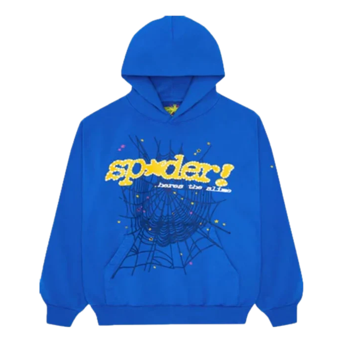 Суитчър Sp5der Spider Web Hoodie Синьо | SP5-MBLU-HD