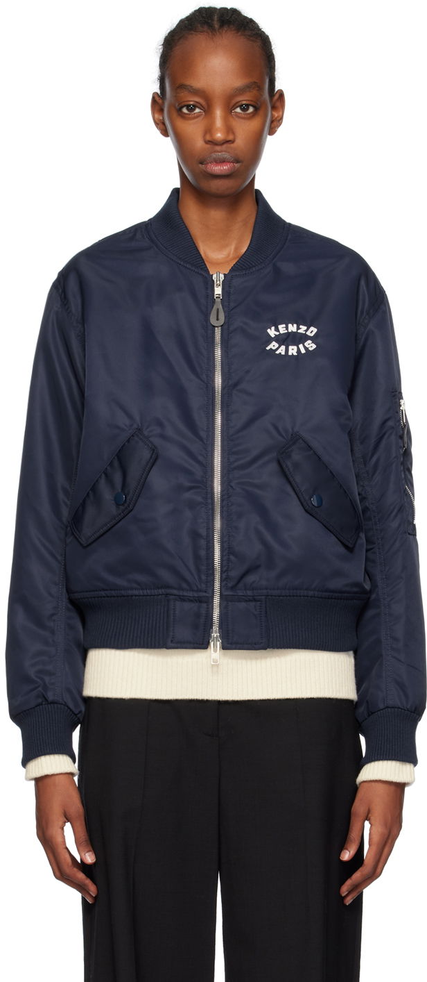 Яке бомбър KENZO Paris Lucky Tiger Bomber Jacket Тъмно синьо | FE52BL1799OC, 0