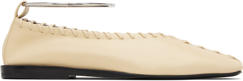 Кецове и обувки Jil Sander Jil Sander Ring Ballerina Flats Бежово | J15WZ0009_P4864