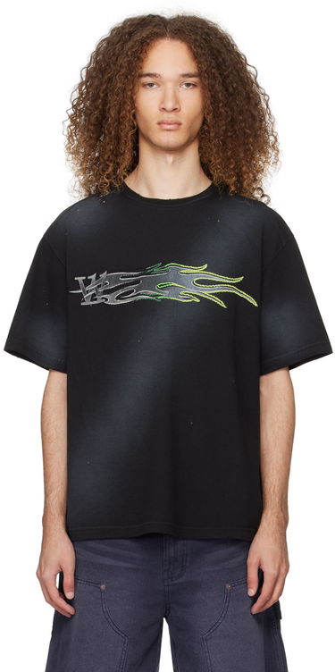 Тениска We11done We11done Men's Graphic Print  T-Shirt Черно | WD-TT0-24-751-U-BK, 0