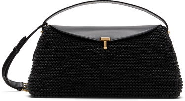 Чанта през рамо TOTEME TOTEME T-Lock Woven-Leather Shoulder Bag Черно | 252-WAL961-LE0134, 0