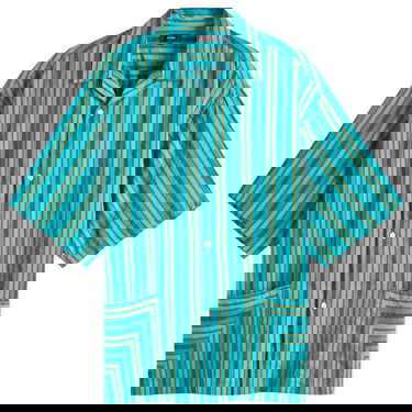 Риза BEAMS Men's Stripe Open Collar Shirt, Size Large Тюркоазено | 1101-0564-803-73, 0