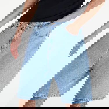 Къси панталони Carhartt WIP Brandon Short Blue Stone Bleached Синьо | I031921.0112, 1