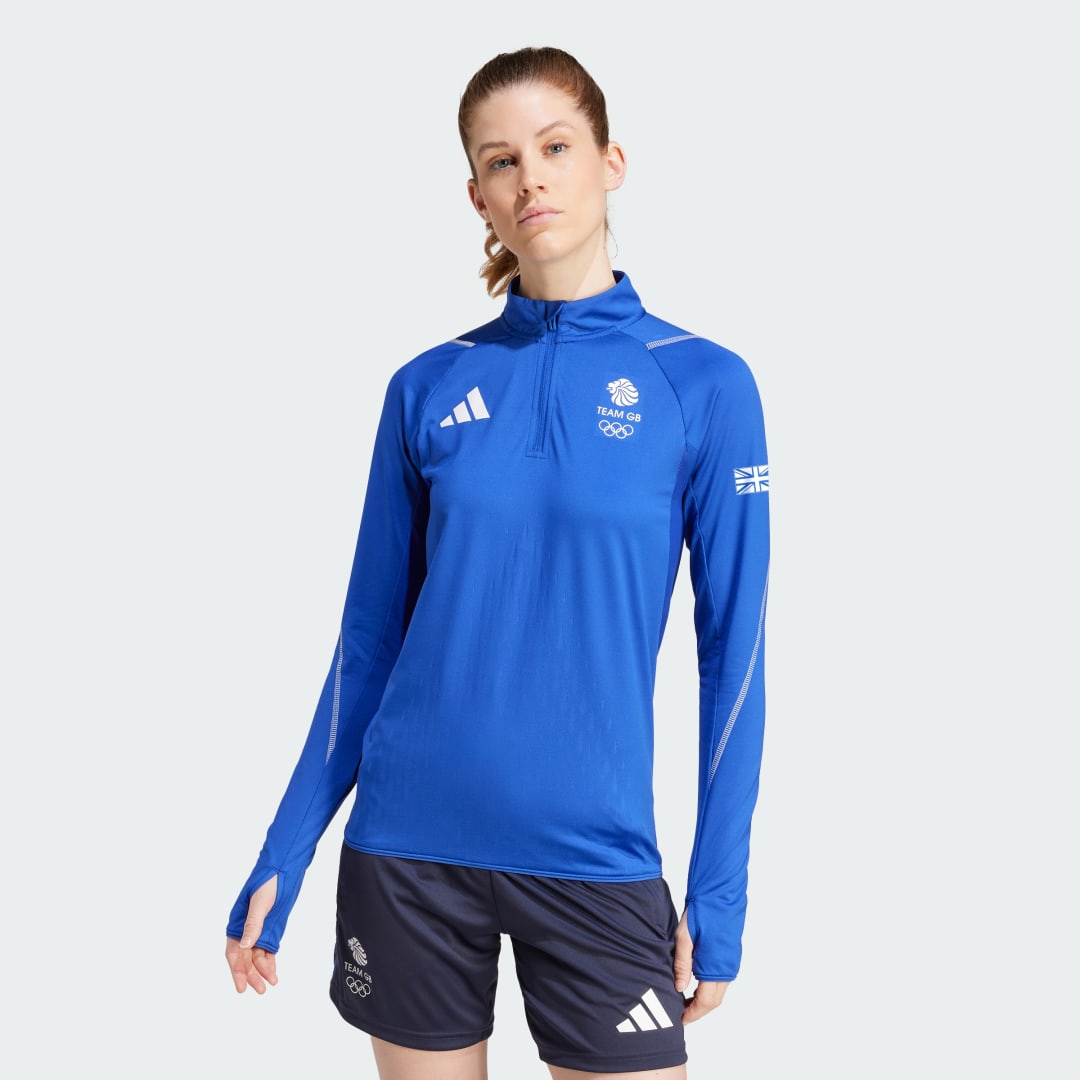 Яке adidas Performance Team GB Training 1/4 Zip Top Синьо | IU0750, 0