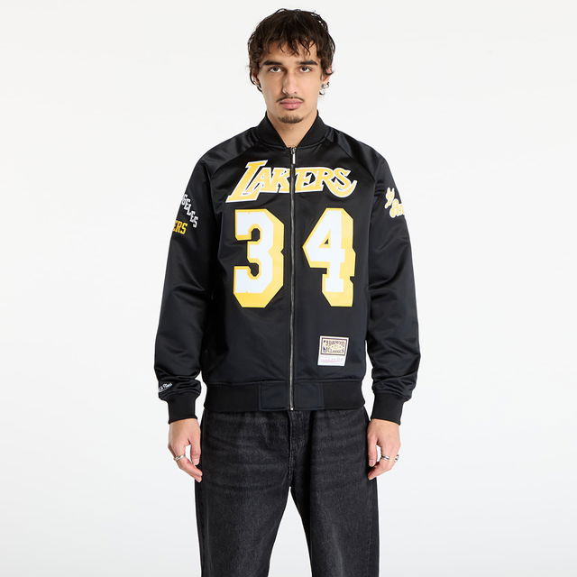 NBA Maxxed Out Lakers Shaquille O'Neal 34 Satin Jacket