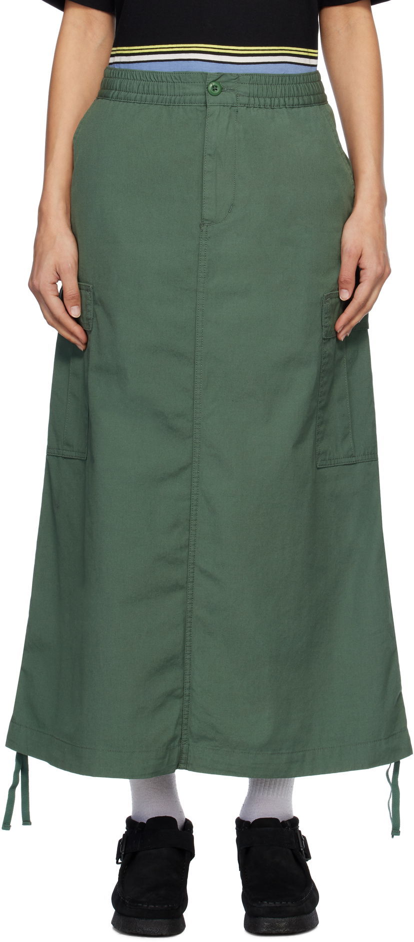 Пола Carhartt WIP Long Cargo Skirt Зелено | I033823 29N02